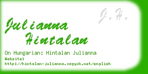 julianna hintalan business card